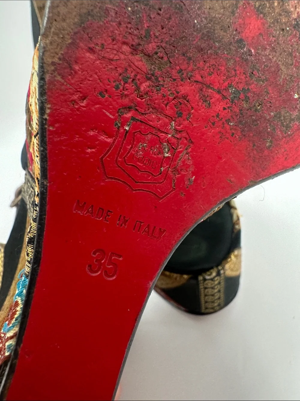 Christian Louboutin satin Wedges heels size 35